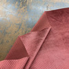 Ruby Red Dots Embossed Velvet Fabric | Upholstery | Heavyweight | 54" Wide | By The Yard | Imprint in Ruby