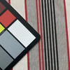 Fenway in Coal | Outdoor Fabric | Red Black Beige Taupe Stripe | Medium Weight | 54" Wide | By The Yard