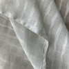 Transparent in Snow | Sheer Drapery Fabric | Striped Gauzy Sheer White | Very Lightweight | 58" Wide | By the Yard