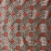 Chain Reaction in Cayenne | Drapery Fabric | Embroidered Geometric Bronze on Spice Reddish-Orange | Lightweight | 54" Wide | By the Yard