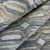 Skyfall in Mist | Upholstery Fabric | Steel Blue Beige Geometric Chenille | Heavyweight | 54" Wide | By The Yard