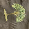 Palm Tree in Green  / Brown | Upholstery Fabric | Embroidered | Medium Weight | 54" Wide | By the Yard