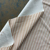 Cottage Stripe in Cinnamon | Home Decor Fabric | Orange-brown Ticking Stripe | Medium Weight |  Drapery | 54" Wide | By The Yard