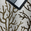 Delmar in Coffee | Home Decor Fabric / Drapery | Coral in Shades of Brown on Natural | Medium Weight | 54" Wide | By the Yard
