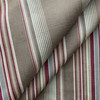 Jumpseat in Tobacco | Upholstery / Slipcover Fabric | Striped Canvas in Brown / Red / Peach | Medium Weight | 54" Wide | By the Yard