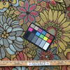Flower Power in Godiva | Upholstery Fabric | Yellow Blue Red Floral | Medium Weight | 54" Wide | By The Yard