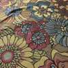 Flower Power in Godiva | Upholstery Fabric | Yellow Blue Red Floral | Medium Weight | 54" Wide | By The Yard