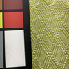 Tiki in Citrus | Upholstery Fabric | Green Diamond Geometric | Medium Weight | 54" Wide | By The Yard
