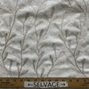 Tangle in Ivory Blush | Embroidered Drapery Fabric | Leafy Vines Linen-like | Medium Weight | 54" Wide | By The Yard