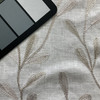 Tangle in Ivory Blush | Embroidered Drapery Fabric | Leafy Vines Linen-like | Medium Weight | 54" Wide | By The Yard