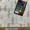 Woodlands in Peach | Embroidered Drapery Fabric | Foliage in Peachy Beige | Medium Weight | 54" Wide | By The Yard