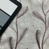 Tangle in Crocus | Embroidered Drapery Fabric | Purple Lilac Leafy Vines | Medium Weight | 54" Wide | By The Yard