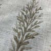 Woodlands in Stone | Embroidered Drapery Fabric | Foliage in Taupe White | Medium Weight | 54" Wide | By The Yard
