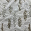 Woodlands in Stone | Embroidered Drapery Fabric | Foliage in Taupe White | Medium Weight | 54" Wide | By The Yard