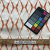 Dion in Clementine | Embroidered Drapery Fabric | Orange Diamond Design | Medium Weight | 54" Wide | By The Yard