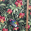 Turcotte in Onyx | OUTDOOR Home Decor Fabric | Tropical Floral in Red / Green / Black | Berkshire Home | Medium Weight | 54" Wide | By the Yard (Also Sku PHX0224-1180)