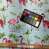Flamingo in Aqua Sky | OUTDOOR Home Decor Fabric | Blue / Green / Pink | Berkshire Home | Medium Weight | 54" Wide | By the Yard