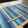 Solarium Sea Coral in Turquoise | OUTDOOR Home Decor Fabric | Stripes in Blues and Greens | Richloom | Medium Weight | 54" Wide | By the Yard