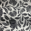 Floral in Dark Navy and Light Greyish-White | Outdoor Upholstery Fabric | Water Resistant | Sunbrella-like | 54" wide | By the Yard