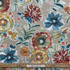 Solarium Colsen in Sonoma | OUTDOOR Home Decor Fabric | Floral in Orange / Blue / Taupe | Richloom | Medium Weight | 54" Wide | By the Yard (Also Sku fdc0123-0599512)