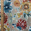 Solarium Colsen in Sonoma | OUTDOOR Home Decor Fabric | Floral in Orange / Blue / Taupe | Richloom | Medium Weight | 54" Wide | By the Yard (Also Sku fdc0123-0599512)