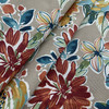 Solarium Colsen in Sonoma | OUTDOOR Home Decor Fabric | Floral in Orange / Blue / Taupe | Richloom | Medium Weight | 54" Wide | By the Yard (Also Sku fdc0123-0599512)