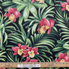 Turcotte in Onyx | OUTDOOR Home Decor Fabric | Tropical Floral in Red / Green / Black |  Berkshire Home | Medium Weight | 54" Wide | By the Yard (Also Sku PHX0224-1072)