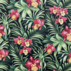 Turcotte in Onyx | OUTDOOR Home Decor Fabric | Tropical Floral in Red / Green / Black |  Berkshire Home | Medium Weight | 54" Wide | By the Yard (Also Sku PHX0224-1072)