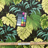 Tropical Leaves in Green / Teal / Brown | OUTDOOR Home Decor Fabric | Richloom Solarium | Medium Weight | 54" Wide | By the Yard