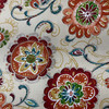 Solarium Fanfare in Sonoma | OUTDOOR Home Decor Fabric | Floral Swirl in Red / Orange / Blue |  Richloom | Medium Weight | 54" Wide | By the Yard