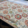 Solarium Fanfare in Sonoma | OUTDOOR Home Decor Fabric | Floral Swirl in Red / Orange / Blue |  Richloom | Medium Weight | 54" Wide | By the Yard