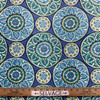 Tabea in Ocean | OUTDOOR Home Decor Fabric | Medallions in Blue / Green | Berkshire Home | Medium Weight | 54" Wide | By the Yard
