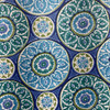 Tabea in Ocean | OUTDOOR Home Decor Fabric | Medallions in Blue / Green | Berkshire Home | Medium Weight | 54" Wide | By the Yard