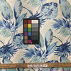 Solarium Tacorian in Turquoise | OUTDOOR Home Decor Fabric | Tropical Leaves in Blue / Green | Richloom | Medium Weight | 54" Wide | By the Yard