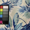Solarium Tacorian in Turquoise | OUTDOOR Home Decor Fabric | Tropical Leaves in Blue / Green | Richloom | Medium Weight | 54" Wide | By the Yard