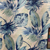Solarium Tacorian in Turquoise | OUTDOOR Home Decor Fabric | Tropical Leaves in Blue / Green | Richloom | Medium Weight | 54" Wide | By the Yard