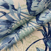 Solarium Tacorian in Turquoise | OUTDOOR Home Decor Fabric | Tropical Leaves in Blue / Green | Richloom | Medium Weight | 54" Wide | By the Yard