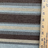 Blue Brown Textured Stripe | Upholstery Fabric | Blue Brown Khaki Chenille | Medium Weight | 54" Wide | By The Yard