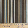 Stripes in Brown / Tan / Blue-Grey | Upholstery Fabric | Medium Weight | 54" Wide | By the Yard