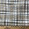 Nathan in Ecru | Drapery / Slipcover Fabric | Plaid in Beige / White / Blue | Medium Weight | 54" Wide | By the Yard