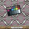 Scrollwork Medallions in Fuchsia Pink / Grey / Off White | Upholstery Fabric | Jacquard | Heavyweight | 54" Wide | By the Yard