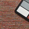 Slub Weave in Orange / Red / Grey | Upholstery Fabric | Commercial Grade | Heavyweight | 54" Wide | By the Yard