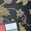 Anderson in Onyx | Upholstery Fabric | Black Gold Floral Jacquard | Heavy Weight | 54" Wide | By The Yard