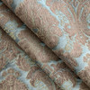 Fuqua in Aqua | Upholstery Fabric | Floral Damask in Brown / Blue / Green | Heavyweight | 54" Wide | By the Yard