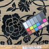 Garden in Black | Upholstery Fabric | Chenille Floral Design in Black on Tan | Heavyweight | 54" Wide | By the Yard