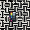 Wyndham in Mica | Upholstery Fabric | Maze Design in Black / Off White | Heavyweight | 54" Wide | By the Yard
