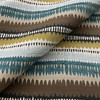 Boho in Celeste | Decorative Stripe Upholstery Fabric | Blue / Brown | 54" Wide | By the Yard