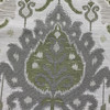 Kendra in Sweet Pea |  Upholstery Fabric | Green / Grey / Off White | Large Scale Damask Jacquard | 54" Wide | By the Yard