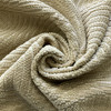 Contour in Bone | Chenille Upholstery Fabric | Large Scale Deco Geometric in Beige | Heavy Weight | 54" Wide | By the Yard