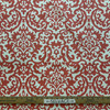 Duncan in Coral | Home Decor Fabric | Coral Red Damask | Waverly | Medium Weight | 45" Wide | By the Yard